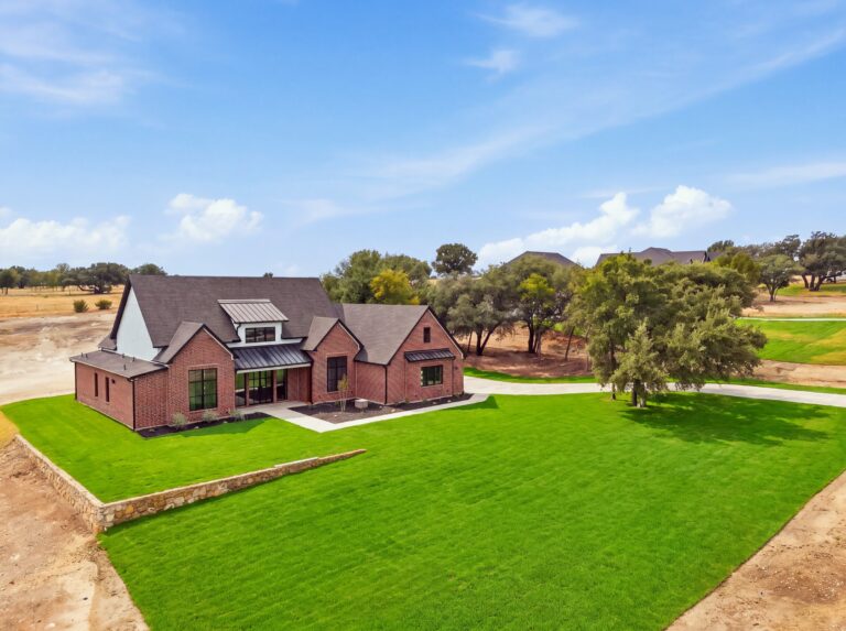 Aerial view of the two-acre homesite at 2069 Preserve Trail by M2 Luxury Homes in Timberview Preserve