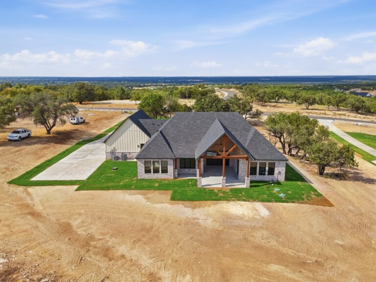Aerial view of the acreage homesite at 2077 Preserve Trail by M2 Luxury Homes in Timberview Preserve
